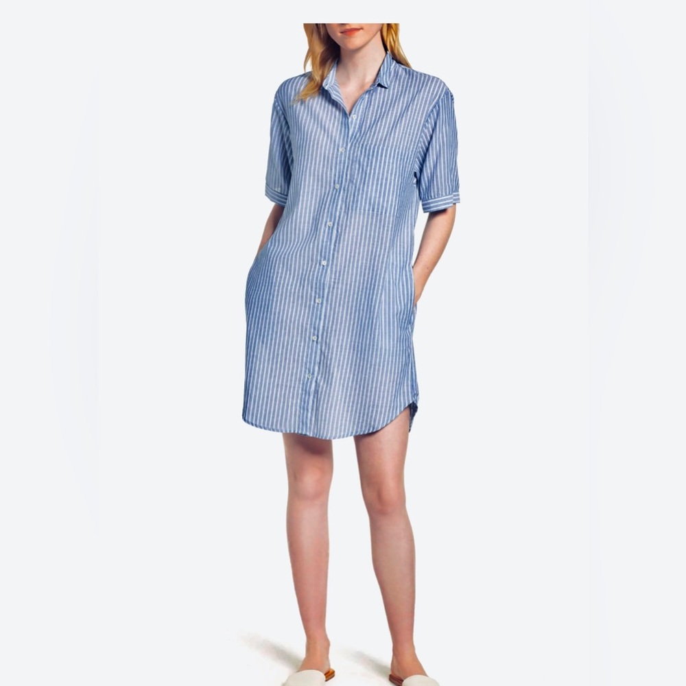 Velvet by Graham & Spencer’s Mini Blue & WhiteStriped Dress
